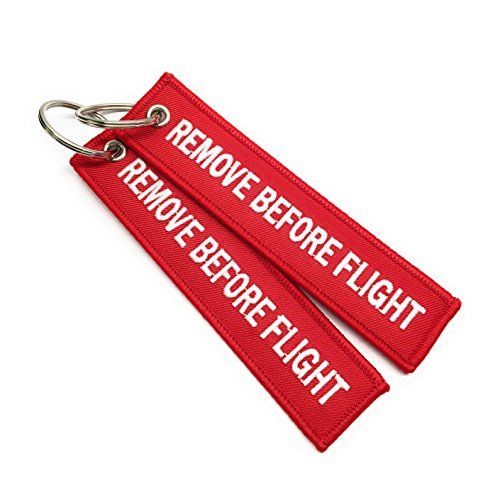 REMOVE BEFORE FLIGHT mit Karabiner Schlüsselanhänger rot red Keyring Anhänger RC